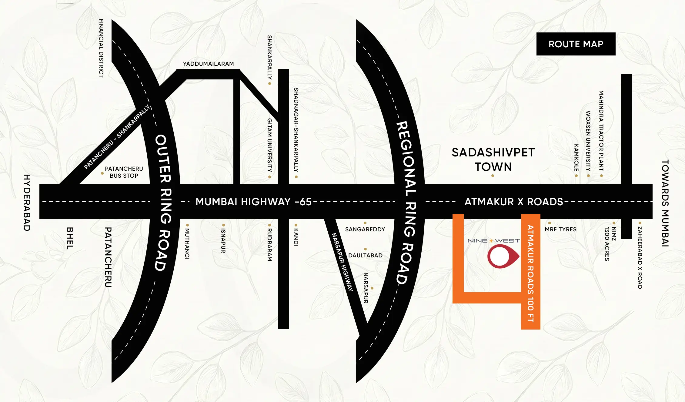 SMS Nine West Sadashivpet - DTCP RERA Approved Plots in Sadashivpet Town