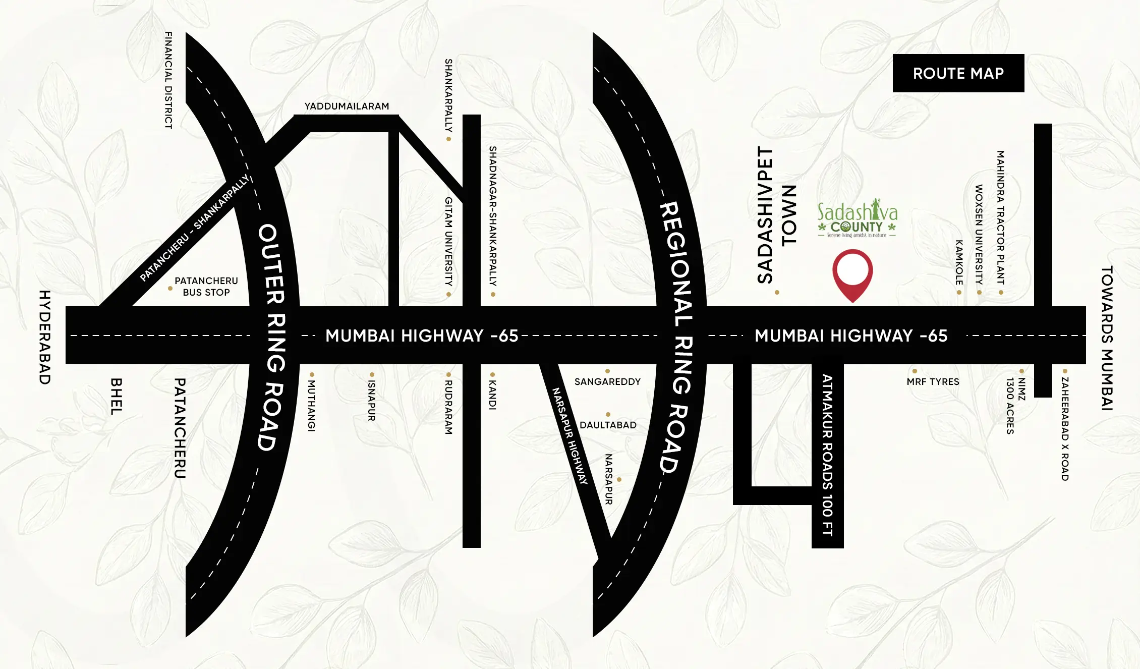 Sadashiva County route map
